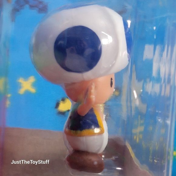 Jakks Pacific Super Mario Blue Toad 2.5" World of Nintendo Collectible Figure - Picture 6 of 7